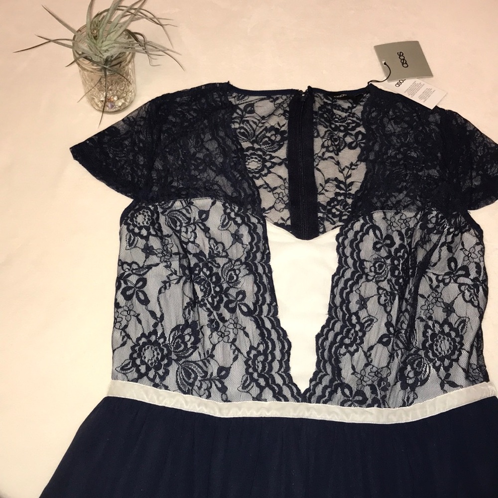 ASOS lace and chiffon dress-NWT